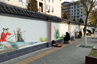 墙体彩绘 手绘 壁画 文化墙