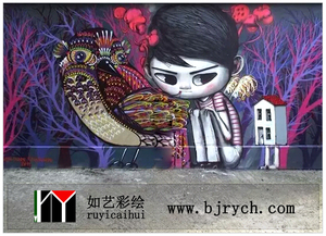 手繪涂鴉，墻體彩繪,3d立體畫,雕塑上色,  北京彩繪  