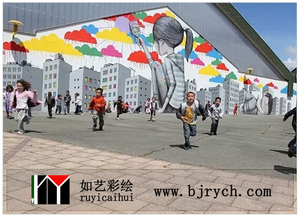 手繪涂鴉，墻體彩繪,3d立體畫,雕塑上色,  北京彩繪  